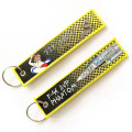 Customizable Personalised Woven Embroidered Keychain From China